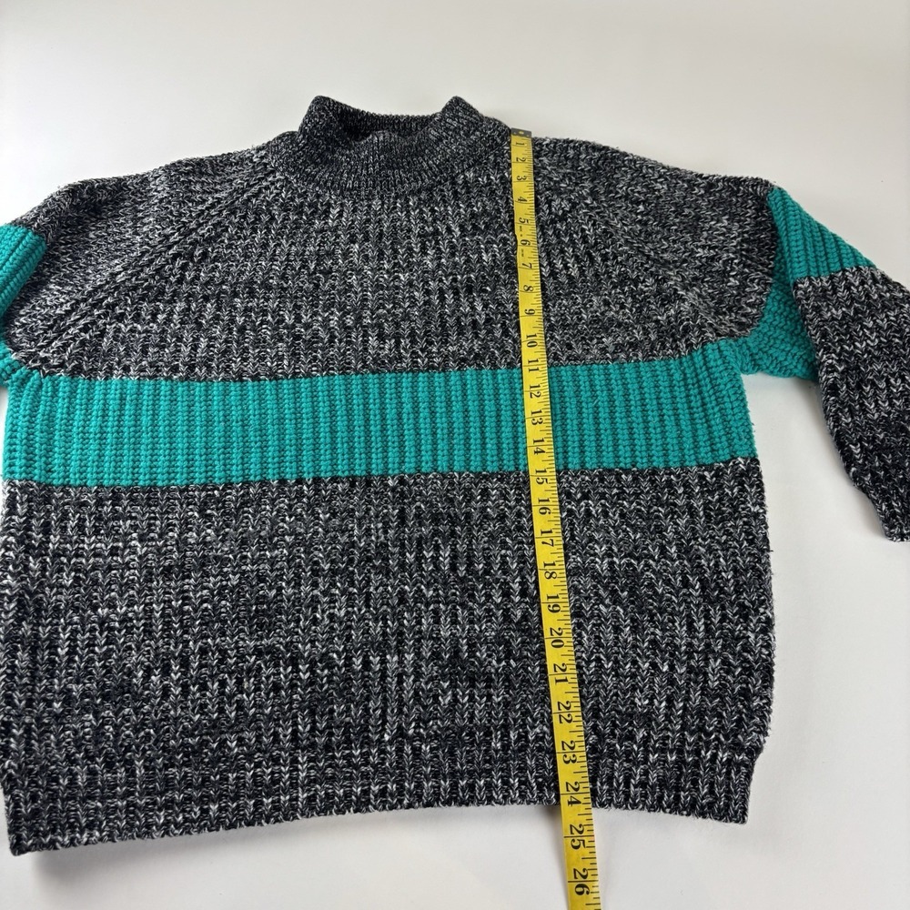 Stefano Women's Vintage‎ Sweater Medium Retro Multicolor Teal Sweater Knit - Picture 3 of 7